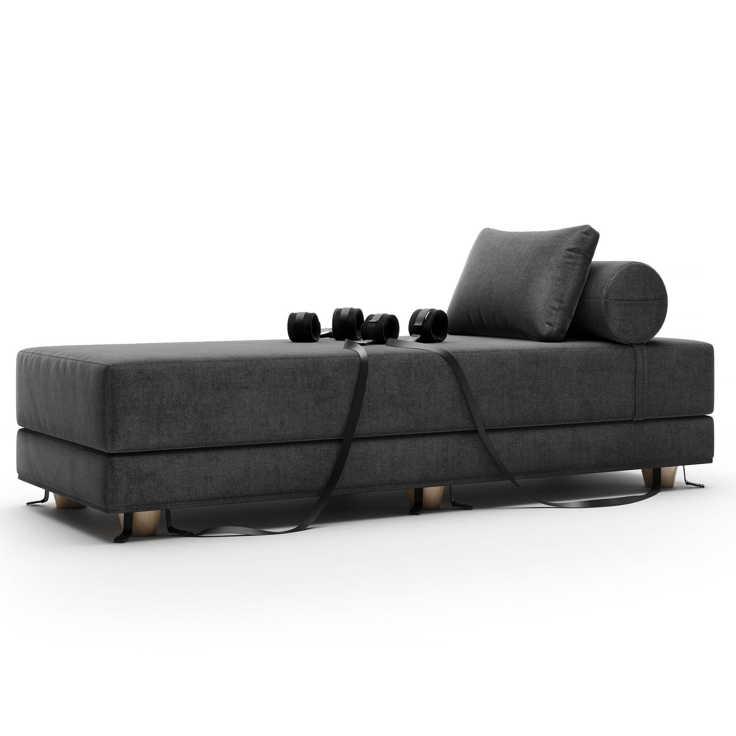 Black Label Divan Daybed with Cuffs, Bedroom Furniture by Liberator - shown in product photo