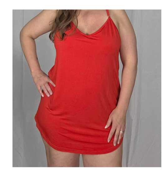 Bamboo T Back Nighty  (Red color only)