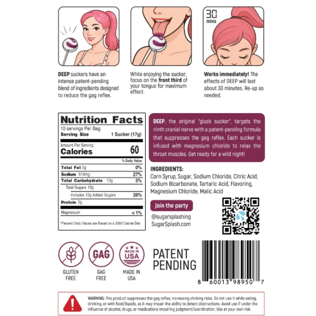 Deep Gag Suppressing Sucker Single Pack